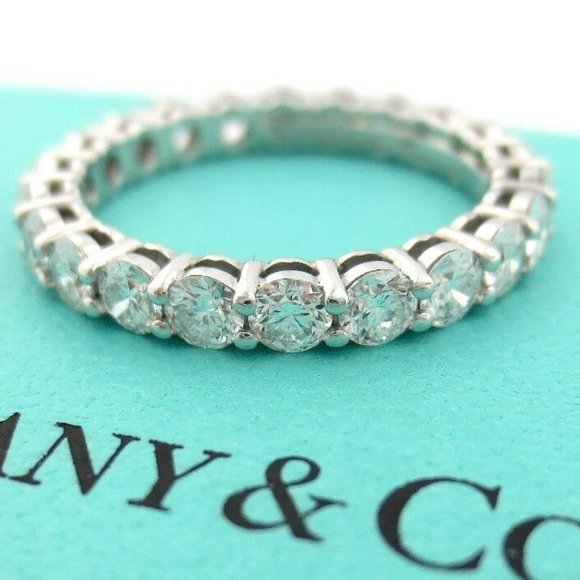 Tiffany & Co. Jewelry - Platinum Embrace Round Diamond Eternity Share Ring